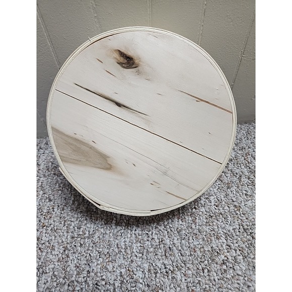 Used Zingerman's 11" Round Wooden Pine Cheese Box Crate Hat Box Unfinished - Picture 2 of 7